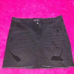 Black Jean Skirt